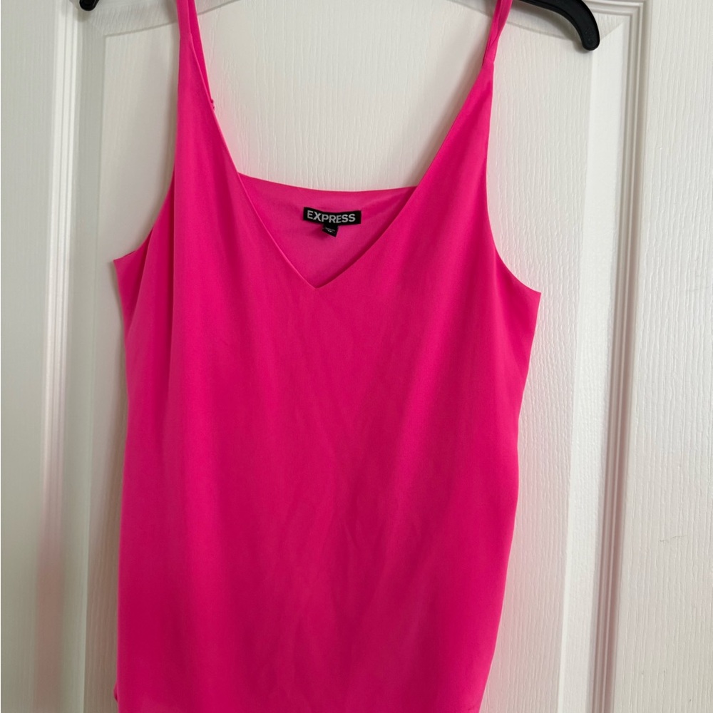 Express Hot Pink V-Neck Camisole